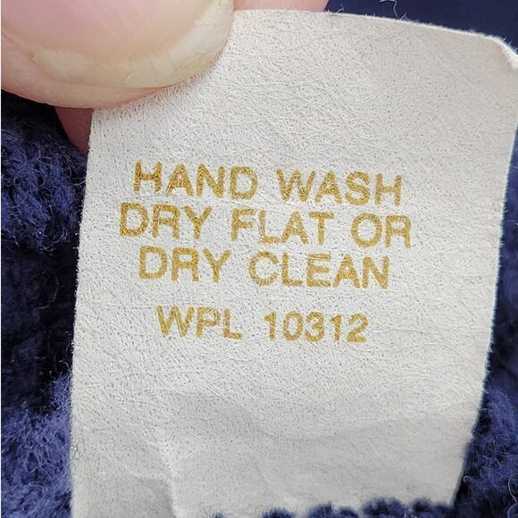 Joan Vass Blue‎ Knit Button Up Pockets Oversized Cardigan Sweater Top - Picture 12 of 13